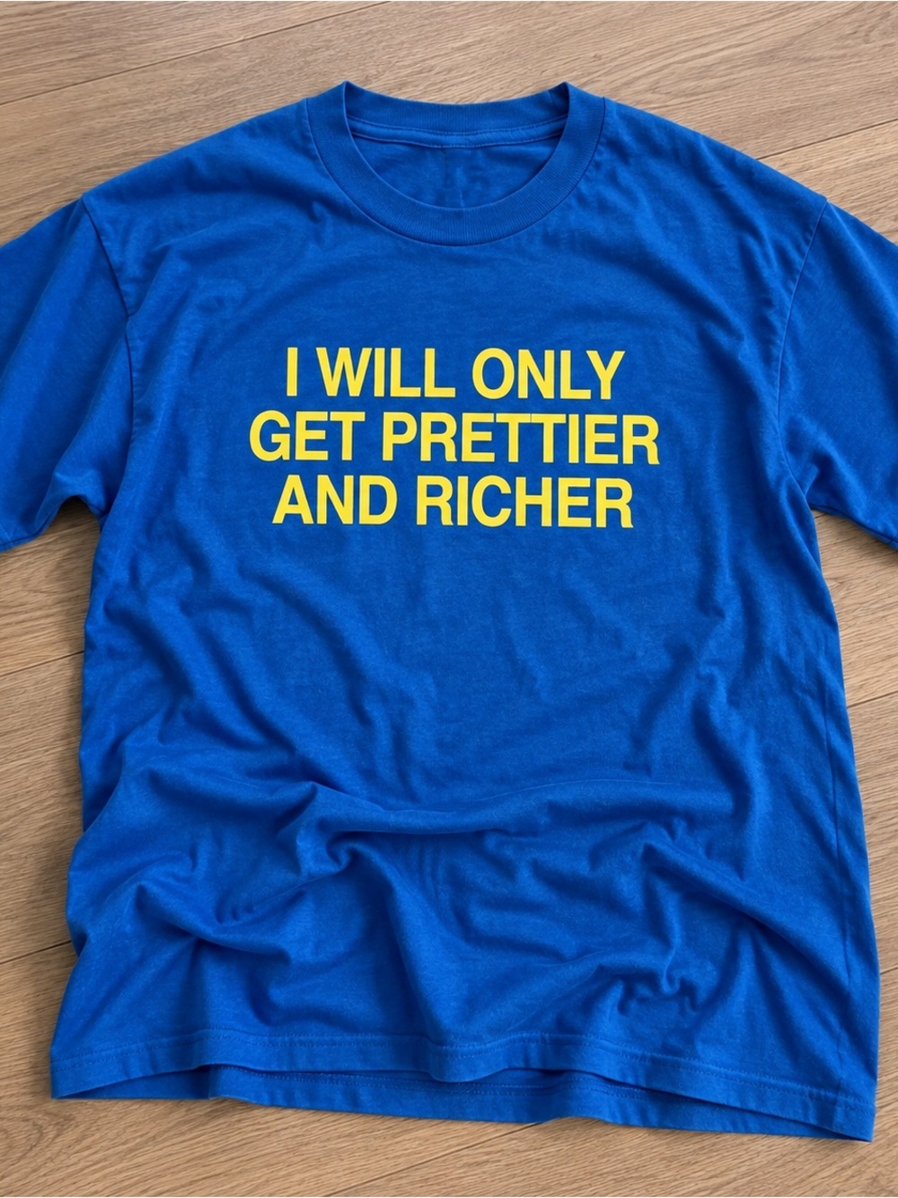 Gildan Royal Blue Tee with Yellow Motivational Text